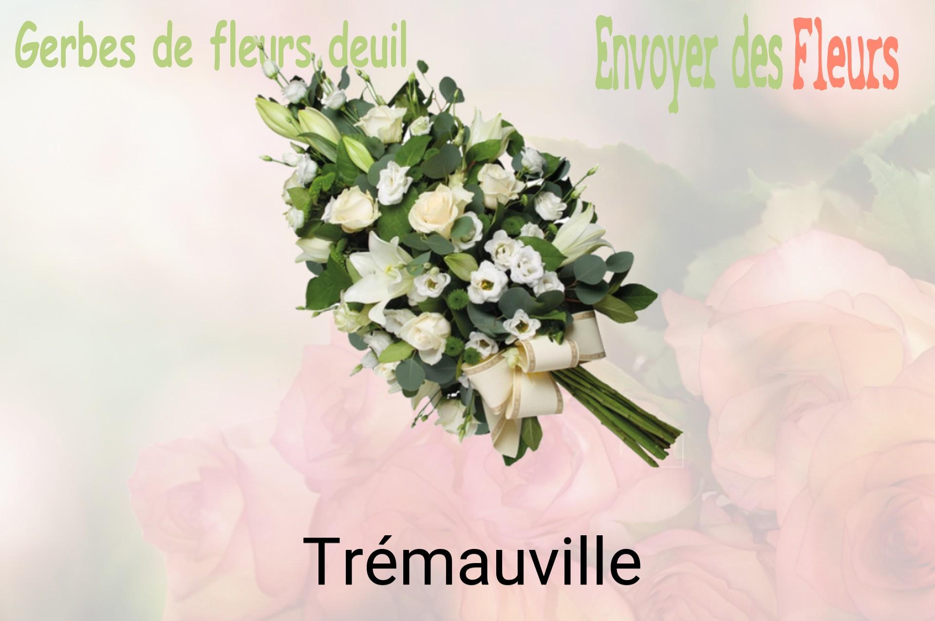 Gerbe de fleurs de deuil livrée à Trémauville